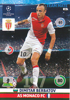 Dimitar Berbatov AS Monaco 2014/15 Panini Champions League #186